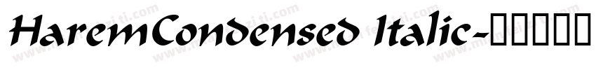 HaremCondensed Italic字体转换